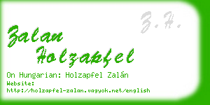 zalan holzapfel business card